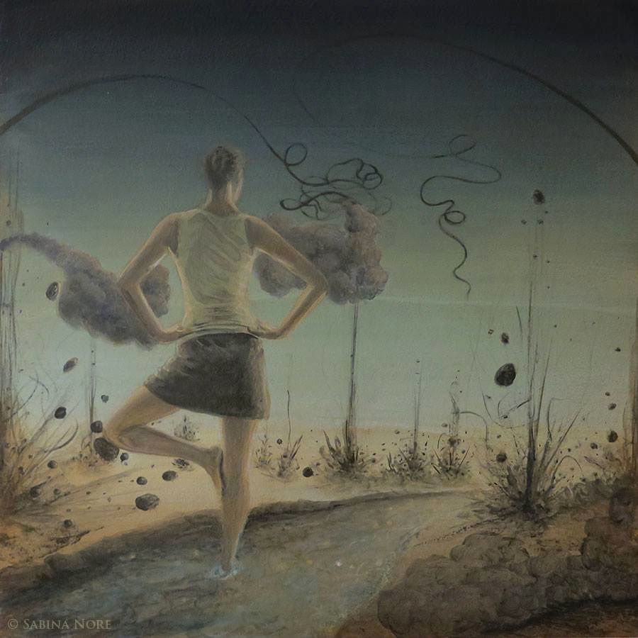Painting: 'Poised' by Sabina Nore