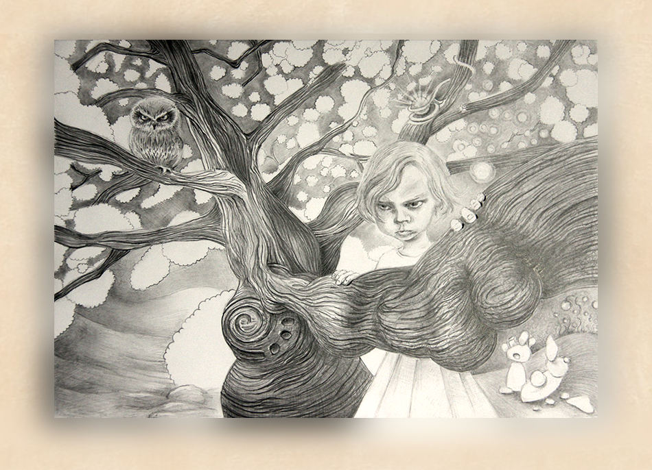 Protector of Dreams, drawing by Sabina Nore