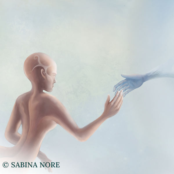 Detail from a painting by Sabina Nore